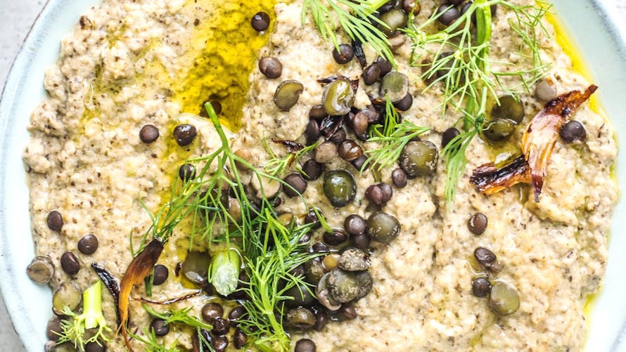 Houmous de lentilles et fenouil