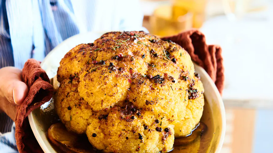 Chou-fleur rôti au beurre parfumé