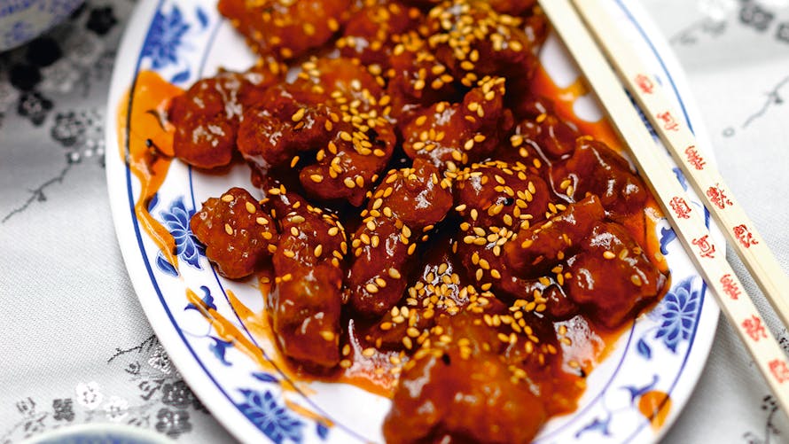 Poulet caramel au sésame