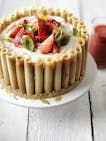 Cheesecake fraises-basilic