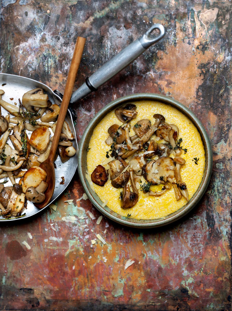 Polenta crémeuse aux champignons : recette gourmande | Régal