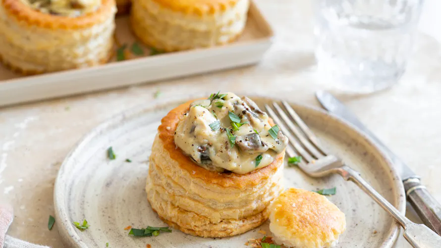 Bouches la reine aux champignons et poulet Bouches la reine aux champignons et poulet